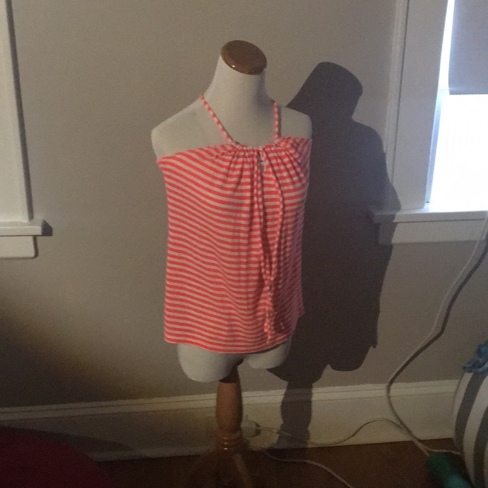 A pink and white shirt